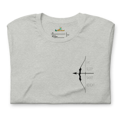 Archery Badge Eat, Sleep, Shoot, Repeat Unisex T-Shirt